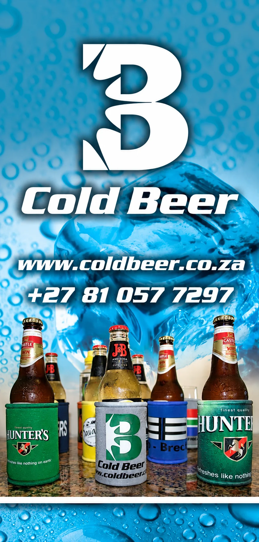 Neoprene can cooler keeping a drink cold on a warm day