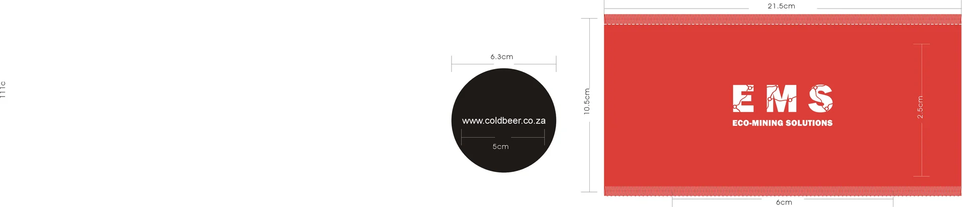 Custom printed neoprene can cooler with a brand logo